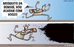 Charge sobre combate a dengue. <br /><br /> Palavras-chave: dengue, vrus, <em>Aedes aegypti</em>.