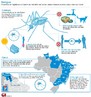 Esquema explica como ocorre o contgio da Dengue e  salienta que o Tipo 4 pode se tornar uma epidemia devido a populao ter tido pouco contato com este  sorotipo.