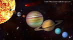 O Sistema Solar  constituido por oito planetas principais: Mercrio, Vnus, Terra, Marte, Jpiter, Saturno, Urano e Netuno.<br /> Existem tambm planetas anes, como Pluto, ris, Ceres, e mais recentemente Haumea e Makemake. Alm disso, h os cometas, asterides e satlites naturais.<br /><br /> Palavras-chave: Sistema Solar. Planetas. 