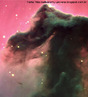 A nebulosa Cabea de Cavalo  uma nebulosa escura na constelao de Orion. A nebulosa est localizada logo abaixo de Zeta Orionis, estrela que faz parte do cinturo de rion. Est a aproxidamente 1500 anos-luz da Terra.  uma das nebulosas mais identificveis devido  forma de sua nuvem escura de poeira e gases, que  semelhante  de uma cabea de cavalo. Foi observada pela primeira vez em 1888 por Williamina Fleming na chapa fotogrfica B2312 do observatrio da Universidade de Harvard.<br /><br /> Palavras-chave: nebulosa, Cabea de Cavalo, astronomia